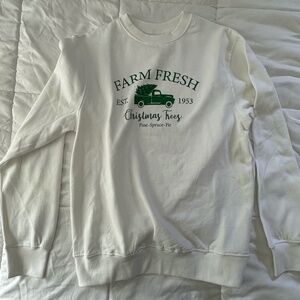 Graphic Sweatshirt - Farm Fresh Christmas Trees - Holiday - Size Medium New